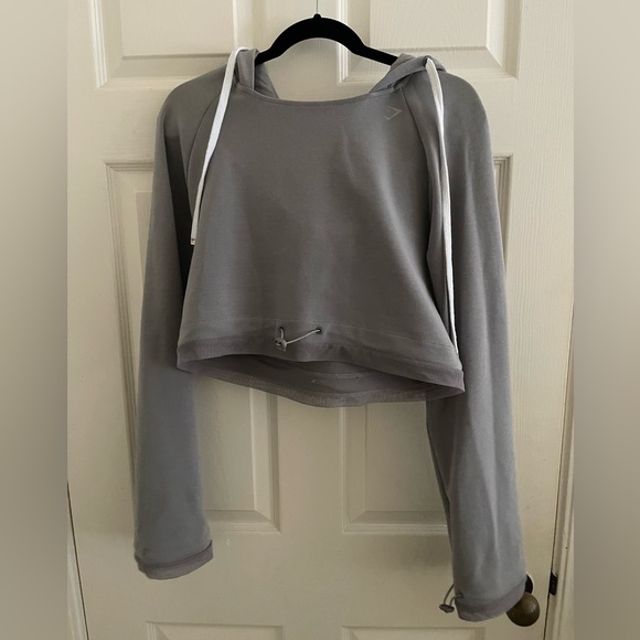 Gymshark Tops - Gymshark x Whitney Simmons V1 Cropped Hoodie in Gray